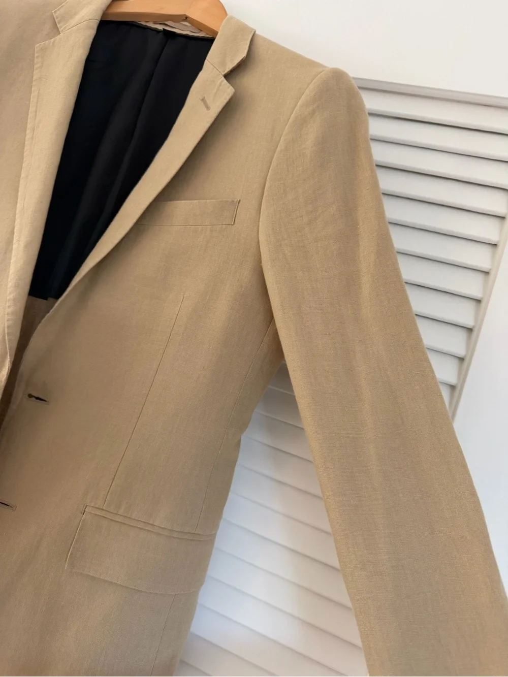 J. Crew Linen Men's Ludlow Tan Blazer - Smart Casual Jacket